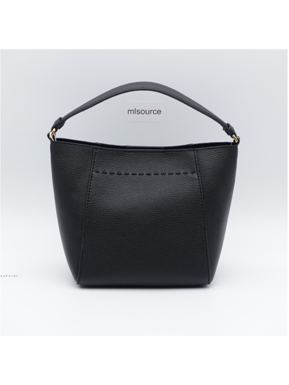 NEW Tory Burch Mcgraw Small Bucket Bag Women's 749560920-001 Black Leather - Picture 4 of 16